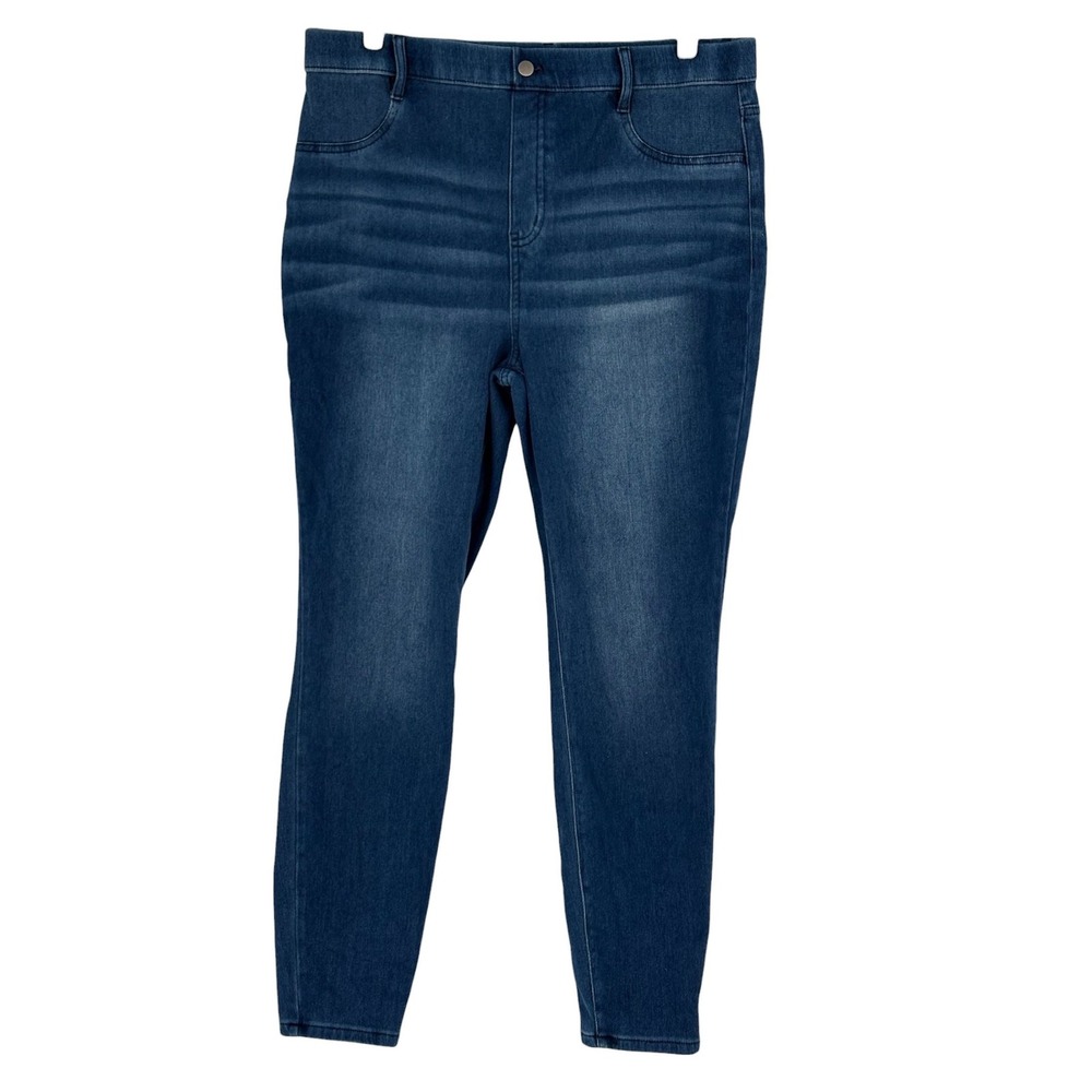 Time and Tru High Rise Jeggings Dark Wash Pull On Stretch XL 16-18